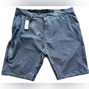 NWT Kenneth Cole Blue Heather Tech Short Slim Fit Size 36